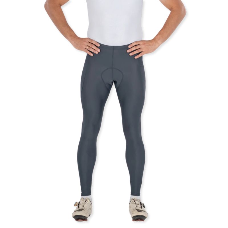 Apace Men's Blade Endurance cycling pants in light gray, featuring cargo pockets and a slim fit design for active riding.
