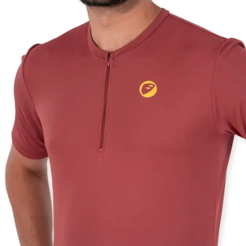 Apace Men's Cruise cycling T-shirt in black, front view showing logo and comfortable fit, ideal for cycling and active wear.