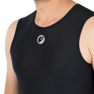 Apace men's cycling base layer mesh cooling shirt in black, designed for breathability and moisture-wicking during rides.