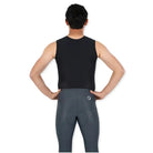 Apace men's cycling baselayer mesh cooling shirt in black, designed for moisture-wicking and breathability during rides.