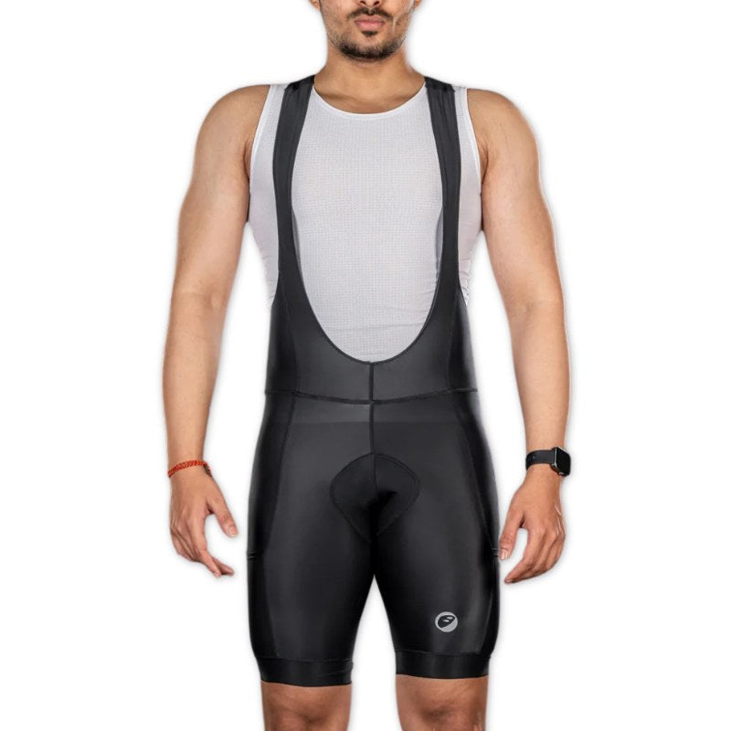 Apace men's cycling bib shorts Explore with padded chamois, breathable fabric, and adjustable straps for comfortable riding.