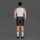 Apace men's cycling gel padded shorts in black with a sleek design, ideal for comfortable bike riding.