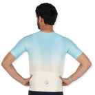 Apace Men's Elite Fit Cycling Jersey in dark gray with short sleeves, featuring a front zipper and breathable fabric.