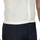 Apace Men's Elite Fit Cycling Jersey in black and gray, featuring breathable fabric and fitted design for performance riding.