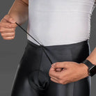 Apace men's gel padded cycling full tights in black, designed for comfort and performance during bike rides.