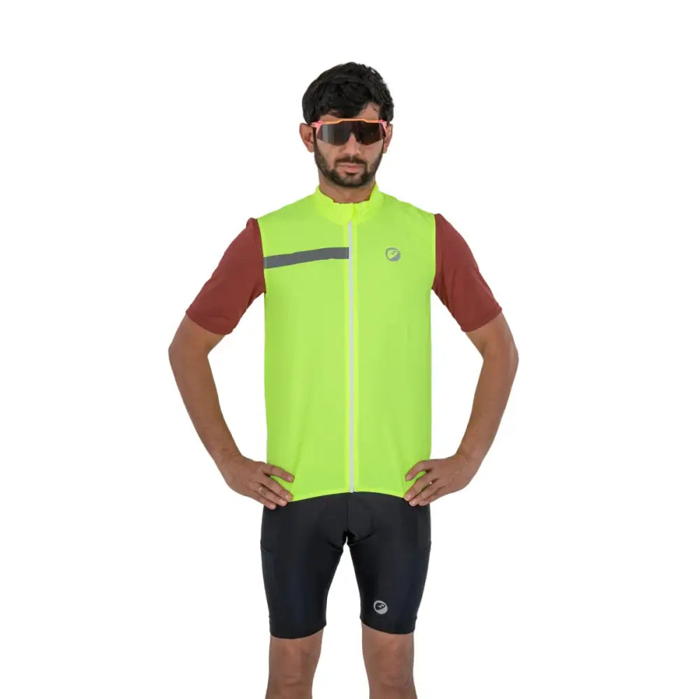 Apace Unisex Cycling Jacket Gilet - XS / Neon Noveau - Cycling Jacket