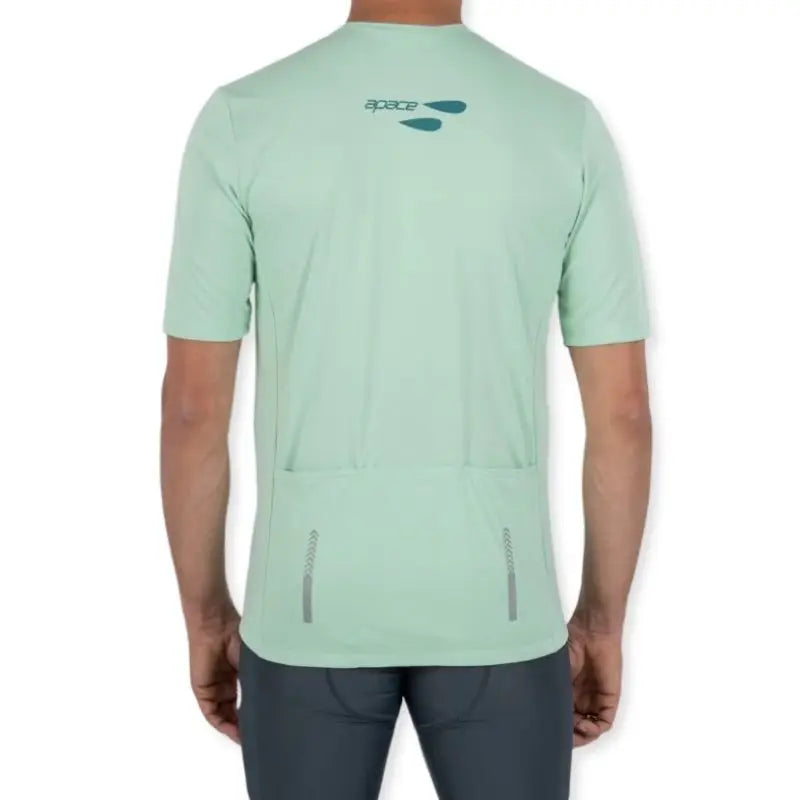 Apace Women's Cruise cycling T-shirt in mint green, lightweight fabric with short sleeves and athletic fit, front view.