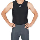 Apace Women's cycling base layer mesh cooling shirt in black, lightweight and breathable fabric for active cycling comfort.