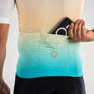 Apace Women's cycling race fit jersey in vibrant color, featuring breathable fabric and race cut for aerodynamic performance.