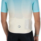 Apace Women's Elite Fit Cycling Jersey in navy with short sleeves and front zipper, designed for women’s cycling performance.