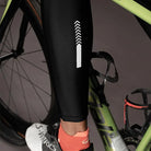 Apace Women's Gel Padded Cycling Full Tights Blade 23 in black, showing the fitted leggings with padding for cycling comfort.