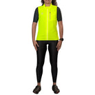 Apace women's sports sleeveless gilet vest jacket in neon color, designed for active wear with a lightweight, sleeveless fit.