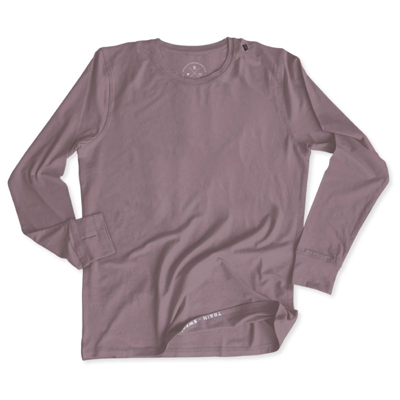 Athlos Men’s Long Sleeve T-shirt - Mauve / S - T-shirt
