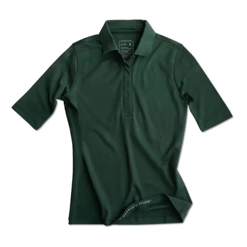 Athlos Women’s The Polo T-shirt - Pine Green / S - T-shirt