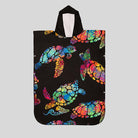 A black Azen unisex microfiber hooded beach towel spread out, showing its soft, quick-drying fabric and hooded design.