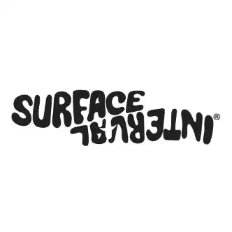 Black ’surface italy’ logo with stylized, bold lettering.