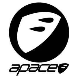 Black and white circular logo with stylized ’b’ design, featuring the brand name ’apace’ in lowercase letters beneath it.