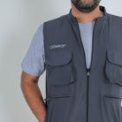 Clawear Mens Corbett 2.0 vest jacket in grey, features a zip-up front and padded design for outdoor wear.