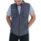 Gray Clawear Corbett 2.0 vest jacket featuring front zipper and padded design, ideal for casual or outdoor wear.