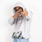 Gray Clawear men's Himalayan hoodie with front pocket and drawstrings, casual and comfortable hoodie for everyday wear.