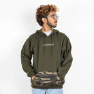Clawear Himalayan men's hoodie in green with a front pocket and drawstring hood, casual and comfortable for everyday wear.