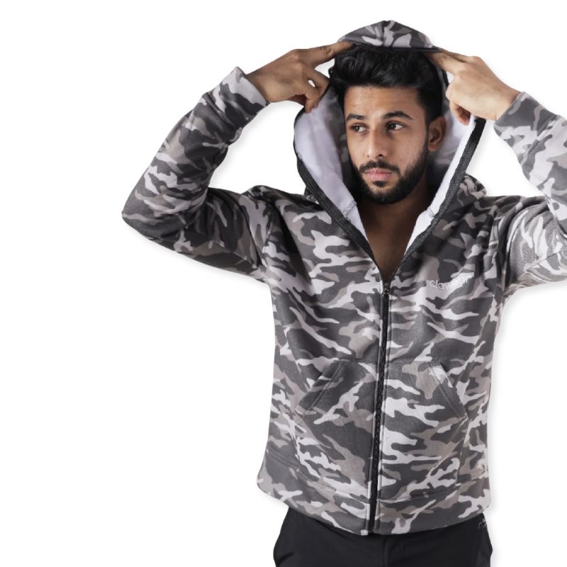 Clawear Men’s K2 Double Hooded Jacket - Green-Camo / S - Winter Jacket