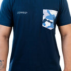 Blue Clawear men's Kaziranga T-shirt with front pocket, casual fit, soft fabric, and stylish design.