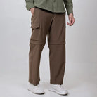 Clawear men's Kuno convertible cargo pants in brown, featuring multiple pockets and adjustable features for versatile wear.