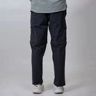 Clawear men's Kuno convertible cargo pants in gray with multiple pockets and adjustable features, made for versatile outdoor wear.