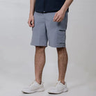 Clawear men's Mara cargo shorts in gray, featuring multiple pockets and a relaxed fit, ideal for casual outdoor wear.