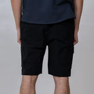 Black Clawear men's Mara cargo shorts with multiple pockets and relaxed fit, ideal for casual and outdoor wear.