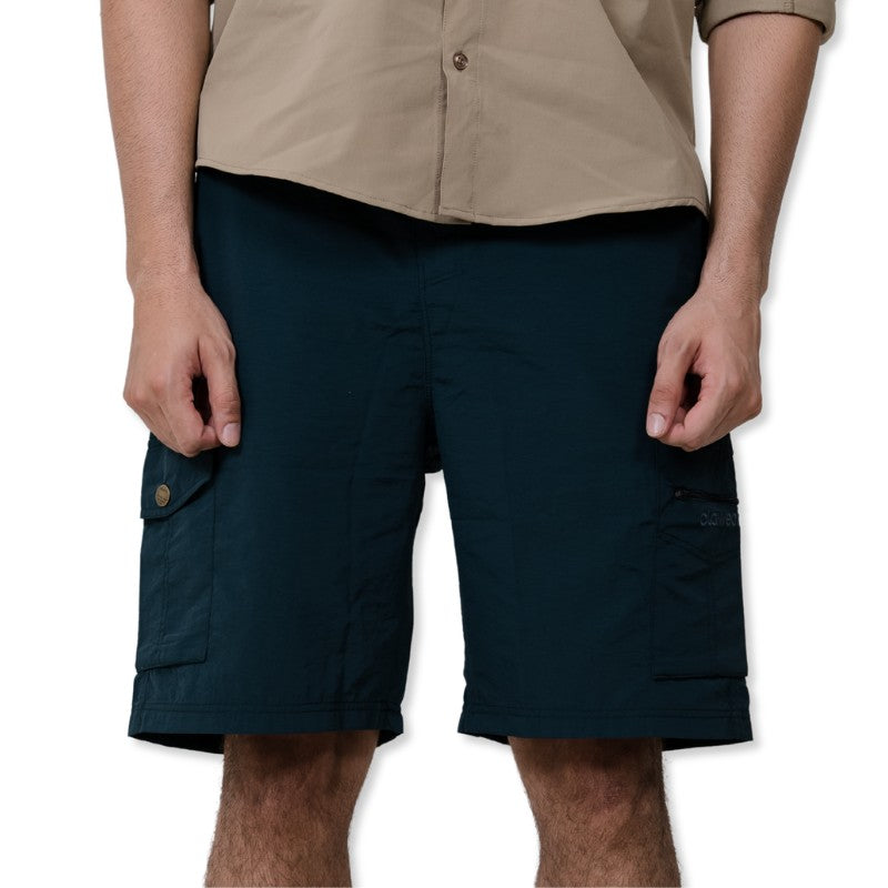 Green Clawear Men's Mara Cargo Shorts with multiple pockets and relaxed fit, ideal for casual outdoor wear.
