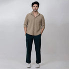 Clawear men's Masai cargo pants with multiple pockets in green fabric, casual style, suitable for outdoor and everyday wear.