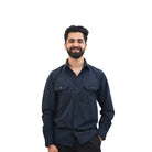 Clawear Men’s Nilgiris Full Sleeves Airvent Shirt - Navy Blue / S - Shirt