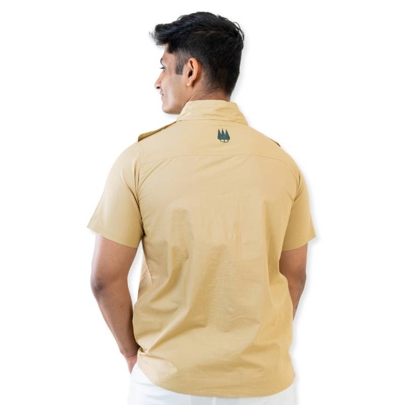 Clawear men's Ranthambore half sleeve shirt with a stylish design, displayed on a flat surface.