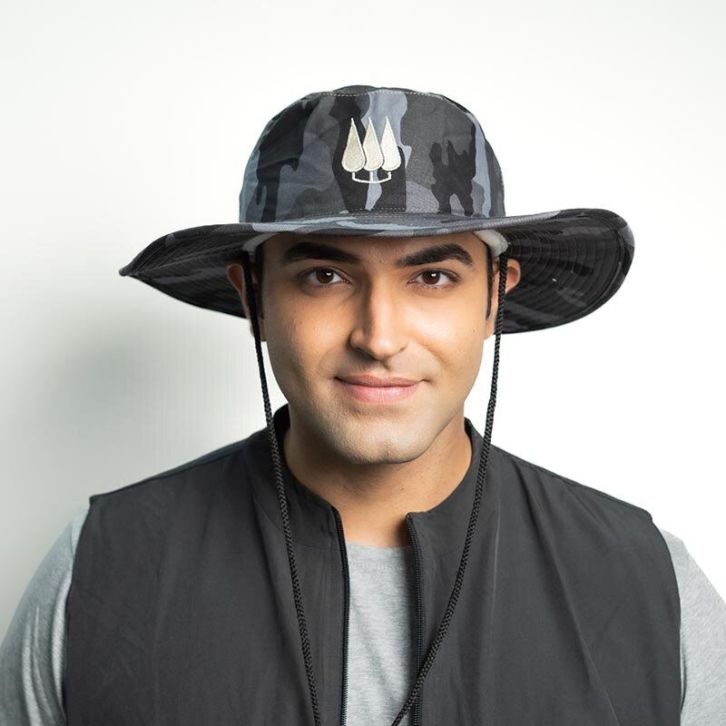 Clawear Unisex Mahogany Panama Hats - Black Camou - Headwear