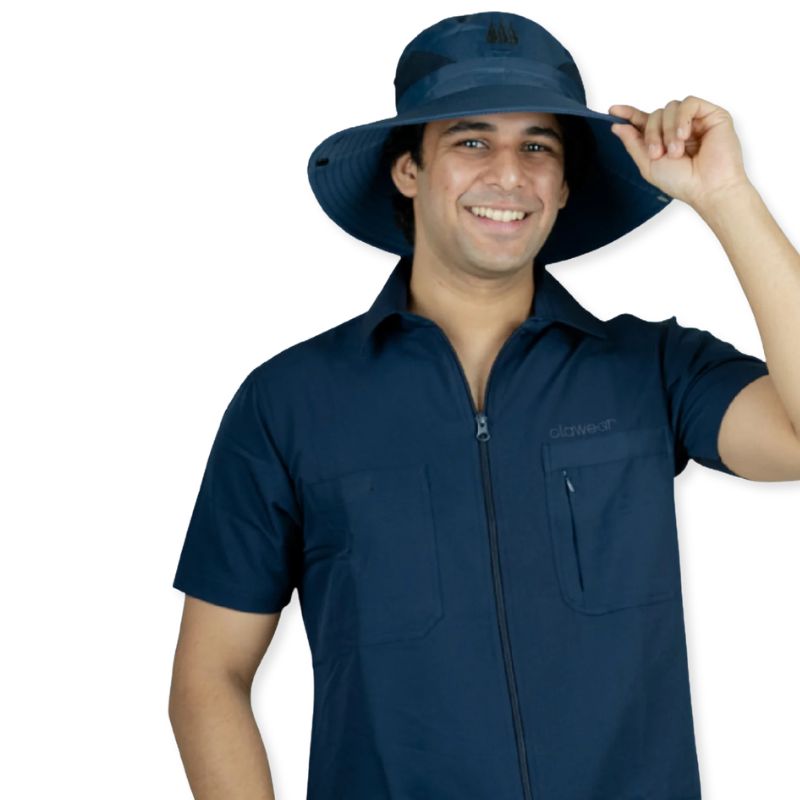 Clawear Unisex Mahogany Sun Hat - Navy Blue - Headwear