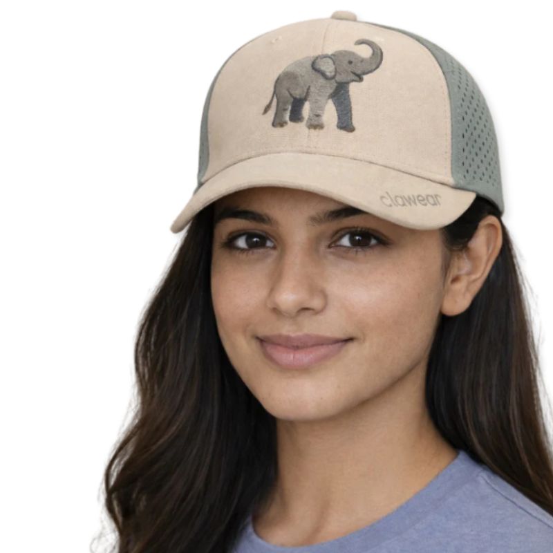 Clawear Unisex Palm Perforated Cap - Light Grey - Headwear