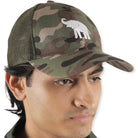 Clawear Unisex Teak Trucker Cap with Breathable Mesh - Green-Camo - Headwear