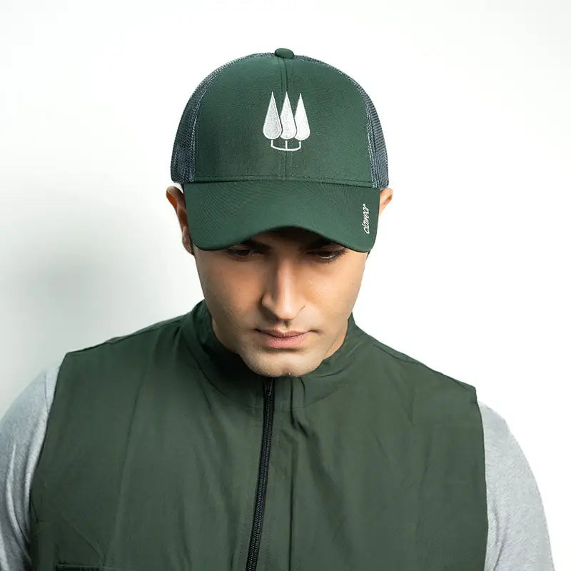 Clawear Unisex Teak Trucker Cap with Breathable Mesh - Headwear