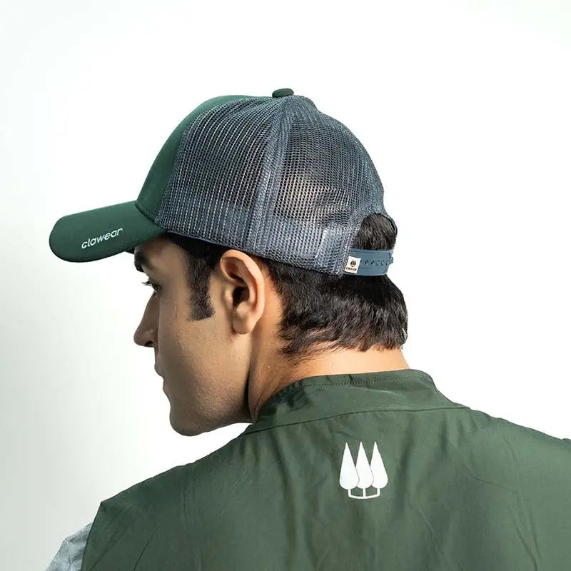 Clawear Unisex Teak Trucker Cap with Breathable Mesh - Headwear