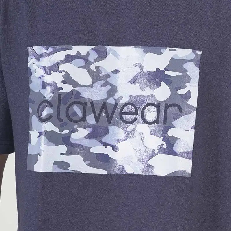 Clawear Women's Hemis T-shirt in blue, casual fit, featuring a round neckline and short sleeves, displayed on a mannequin.