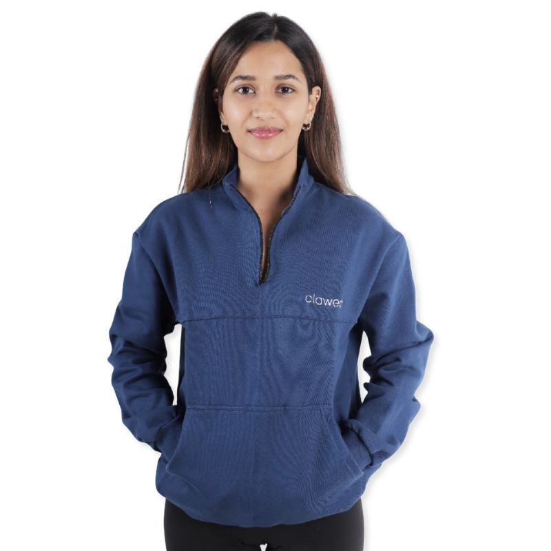 Clawear Women’s Himalayan Half Zipper Pullover - Blue / S - Hoodie