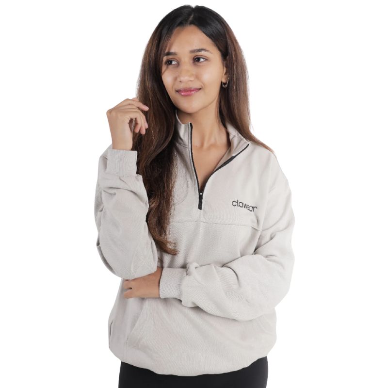 Clawear Women’s Himalayan Half Zipper Pullover - Grey / S - Hoodie