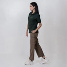 Clawear Women's Kuno Convertible Cargo Pants in brown, featuring multiple pockets and adjustable design for versatile wear.
