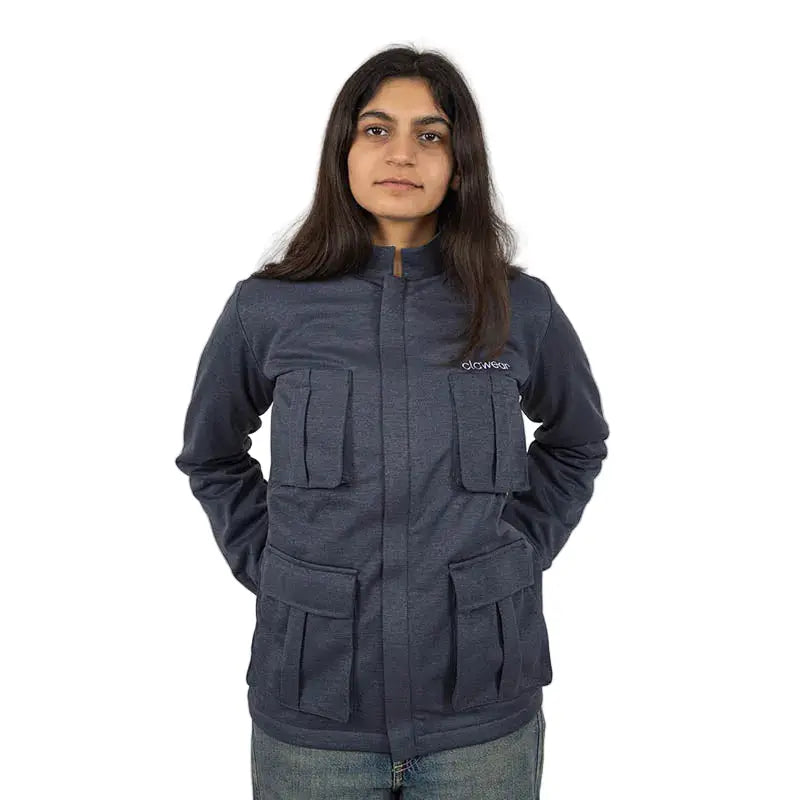 Clawear Women’s Manas Utility Full Sleeve Jacket - Grey / S - Wind Jacket