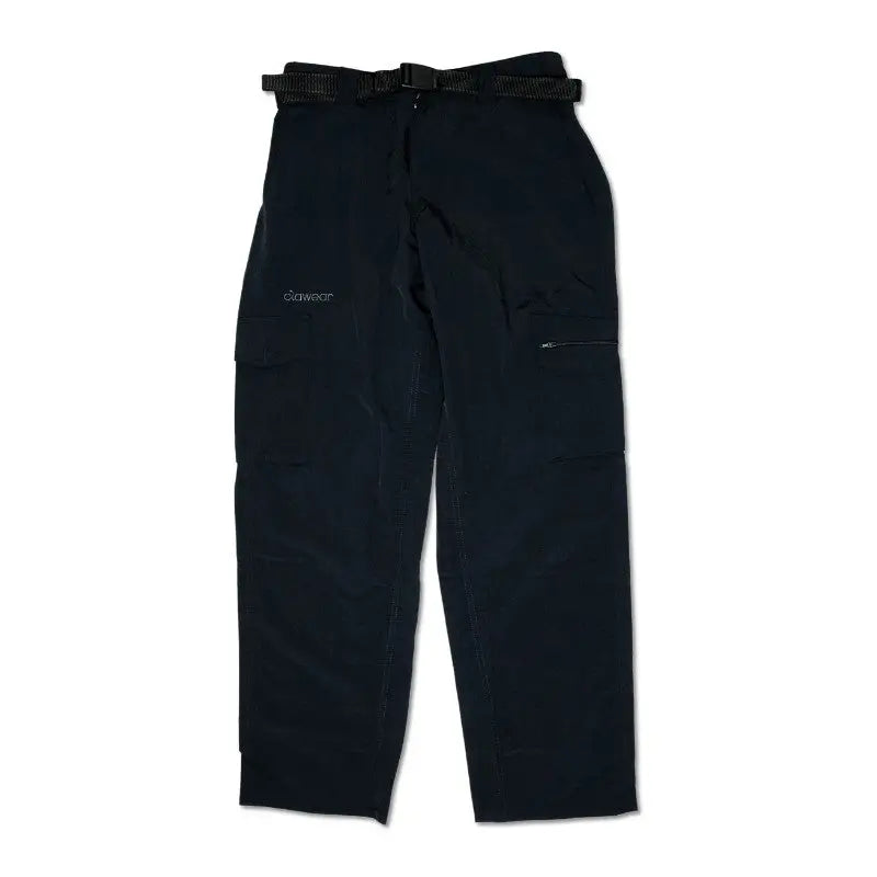 Clawear Women's Masai Cargo Pants in black, featuring multiple pockets and a relaxed fit, made for casual and outdoor wear.