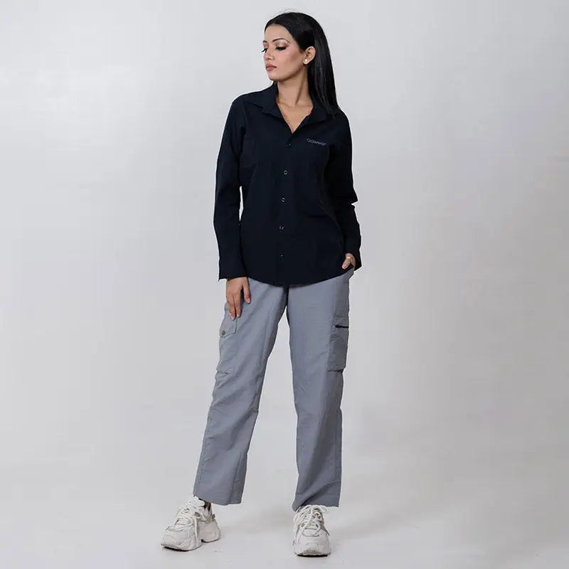 Clawear Women's Masai Cargo Pants in olive green with multiple pockets, relaxed fit, and rugged design for casual wear.