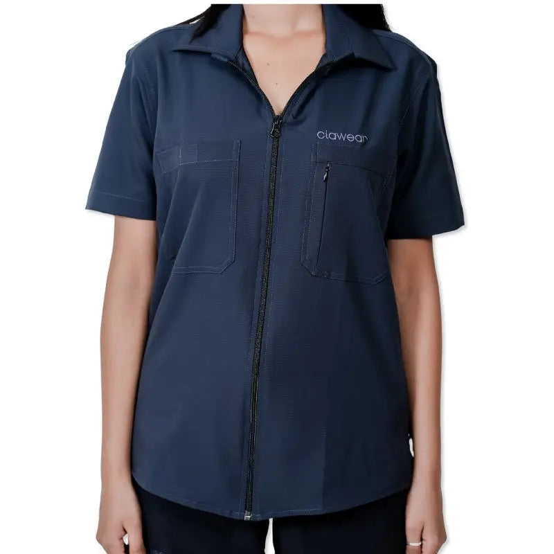 Clawear Women’s Nicobar Airvent Half Sleeve Shirt - Dark Grey / S - Shirt