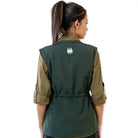 Green Clawear Women's Sundarbans Utility Vest jacket with multiple pockets and functional design, suitable for outdoor activities.